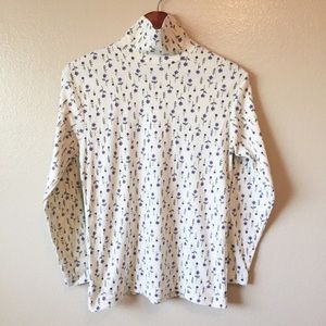 Bobbie Brooks Floral Turtleneck Sweater